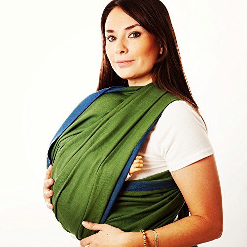 Image of Woven Wrap Baby Carrier for Infants and Toddlers (Fern)