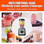 VEVOR Commercial Countertop Blenders, 68 oz Jar Blender Combo, Stainless Steel 3 Functions, for Frozen Drinks, Shakes, Smoothies, Peree, and Crush Ice, Black - Image 3
