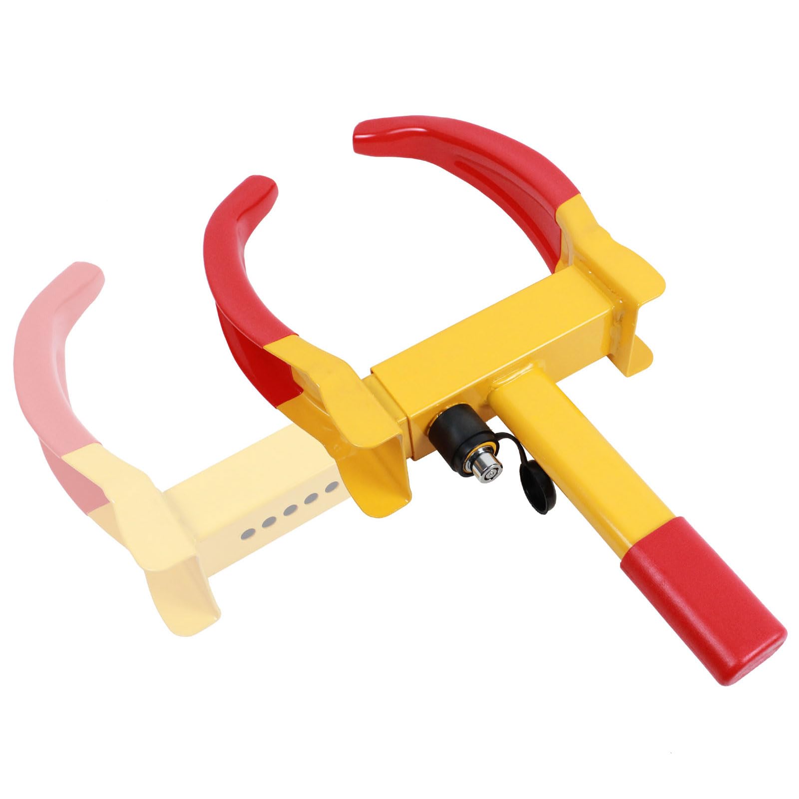 4er Set Universal Radkralle Reifenkralle Parkkralle mit Sicherheitsschloss 17-27,5 cm Diebstahlsicherung Wegfahrsperre für PKW mit 2 Schlüsseln Wohnwagen Anhänger