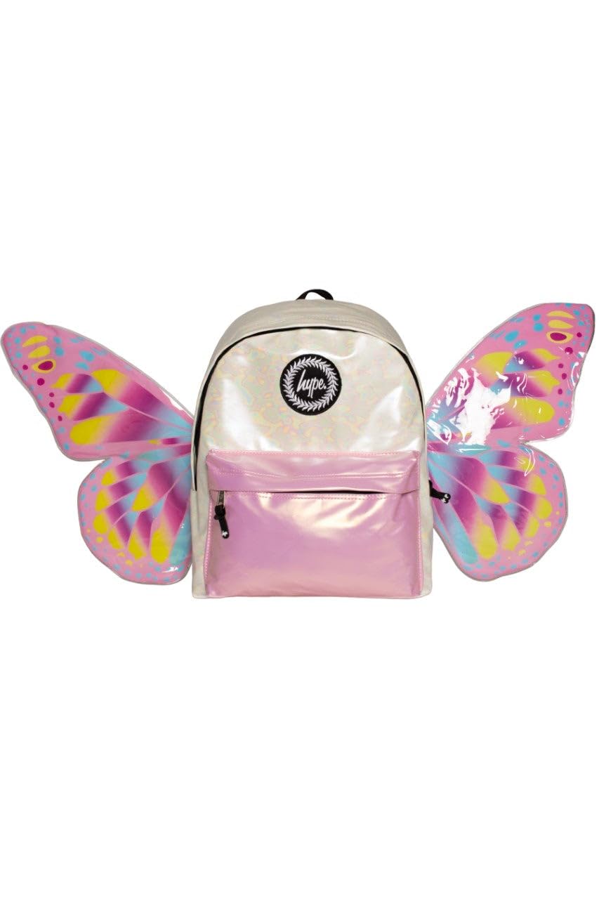 hypeIRIDESCENT PINK 3D BUTTERFLY BACKPACK