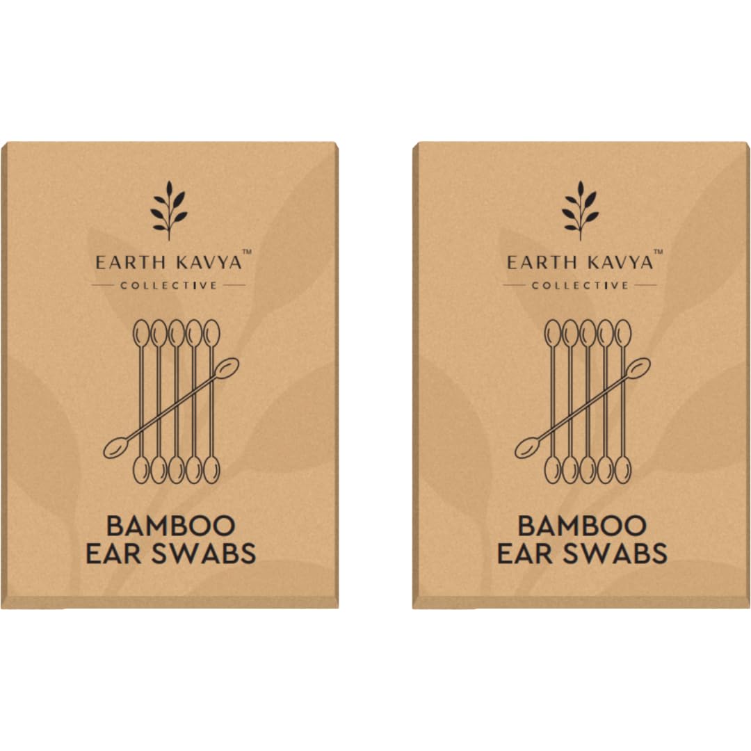 Natural Bamboo Cotton Buds (Pack of 2 | 160 Swabs) | 80 Swabs Per Pack– Eco-Friendly Bamboo Cotton Earbuds | Double Tipped, Biodegradable Wooden Sticks for Makeup, Ear Cleaning & Personal Care-image-16