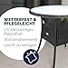 Casaria® Polyrattan Gartentisch 80cm Rund 5mm Sicherheitsglas Höhenverstellbar 80kg Belastbarkeit Wetterfest Terrasse Balkon Beistelltisch Tisch Schwarz