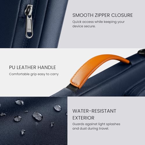 Image of MOCA 360 Protective Laptop Sleeve 15.6 Inch for HP Pavilion Dell Inspiron Lenovo IdeaPad ASUS TUF Acer Aspire MSI Modern Water Resistant Slim Shockproof Laptop Case (Navy Blue)