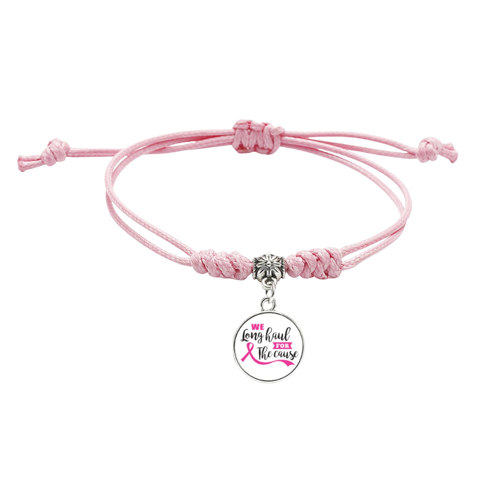Générique Bracelet Ruban Rose Cancer Du Sein, Ruban Rose Octobre Bijou