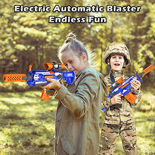 Elektrische Spielzeug Pistole für Kinder - VATOS Automatisch Blaster Gun Sniper 100 Darts mit Scope | Sniper Gewehr Einstellbare Hintere Auflage Geschenke für Jungen Mädchen 6-12 Jahre alt Kinder
