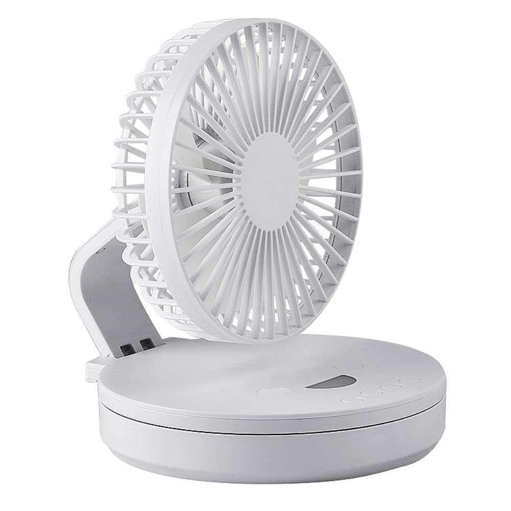 Automatic left and right shaking foldaway fan 180° free adjustment 2400mAh my foldaway fan Night light lighting portable fan USB rechargeable Quiet and cool battery operated fan bedroom office gift