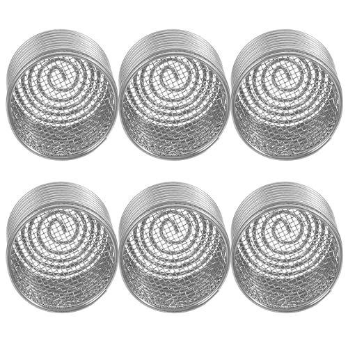 CIYODO 6 piezas Caja de Fertilizante de Acero Inoxidable para Bonsái Contenedor Reutilizable y Portátil para Abono de Plantas Protección contra Aves y Animales Pequeños Diseño Resistente