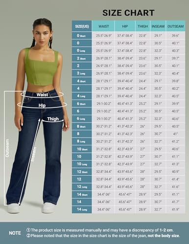 Image of FUNUCA Straight Leg Jeans for Women,High Waisted Wide Leg Loose Microelastic Boyfriend Denim Pants