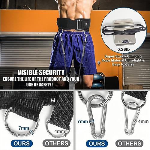 【2024 Upgrade】Weight lifting belt 2-in-1 Weightlifting & Dip Belt Self-locking Weight Belt with Rope Multi-Functional Lifting Belt for Weightlifting Squat Deadlifts Powerlifing Pull up Bobybuilding