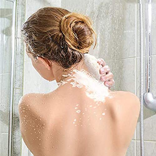 Peeling-Luffa-Seifenbeutel – 4 Stück, Aus Sisal & Ramie, Mit Kordelzug & Holzperle, Für Gründliche Körperreinigung