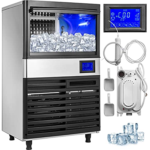 MHGD Gewerbliche Eismaschine mit 44 lbs Vorratsbehälter Edelstahl freistehende Eismaschine für Zuhause/Büro/Restaurant… – Bild 3
