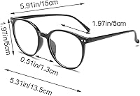 Vista 5 de TAORANJU Lentes de bloqueo de luz azul para mujeres y hombres, gafas de cara pequeña, marco curvado, gafas de lectura para computadora de moda