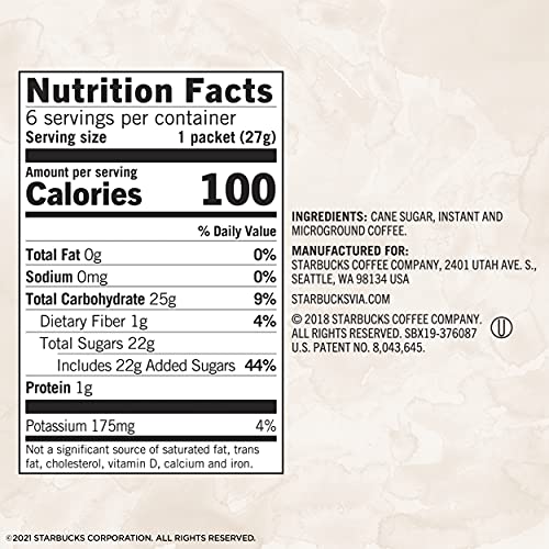Image of Starbucks VIA Instant Coffee Medium Roast Packets - Sweetened Iced Coffee - 1 box (6 packets)