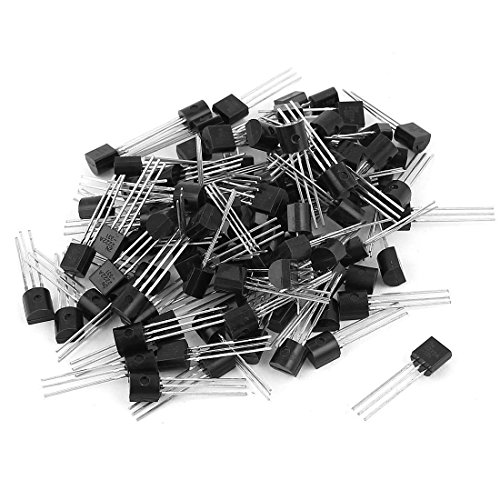 Ardest 100 Pcs Standard 2N2222 NPN TO-92 Plastic-Encapsulate Power Transistors 75V 600mA for Arduino & Raspberry Pi Projects