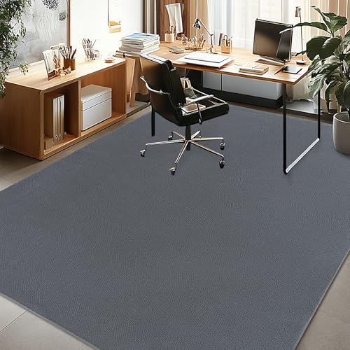 Image of Large Modern Area Rugs for Living Room Bedroom, 4x6 Feet Grey Ultra Soft Thickened Memory-Foam Indoor Rug, Comfy Aesthetic Solid Minimalist Carpets for Girls Boys Nursery Dorm Home Decor