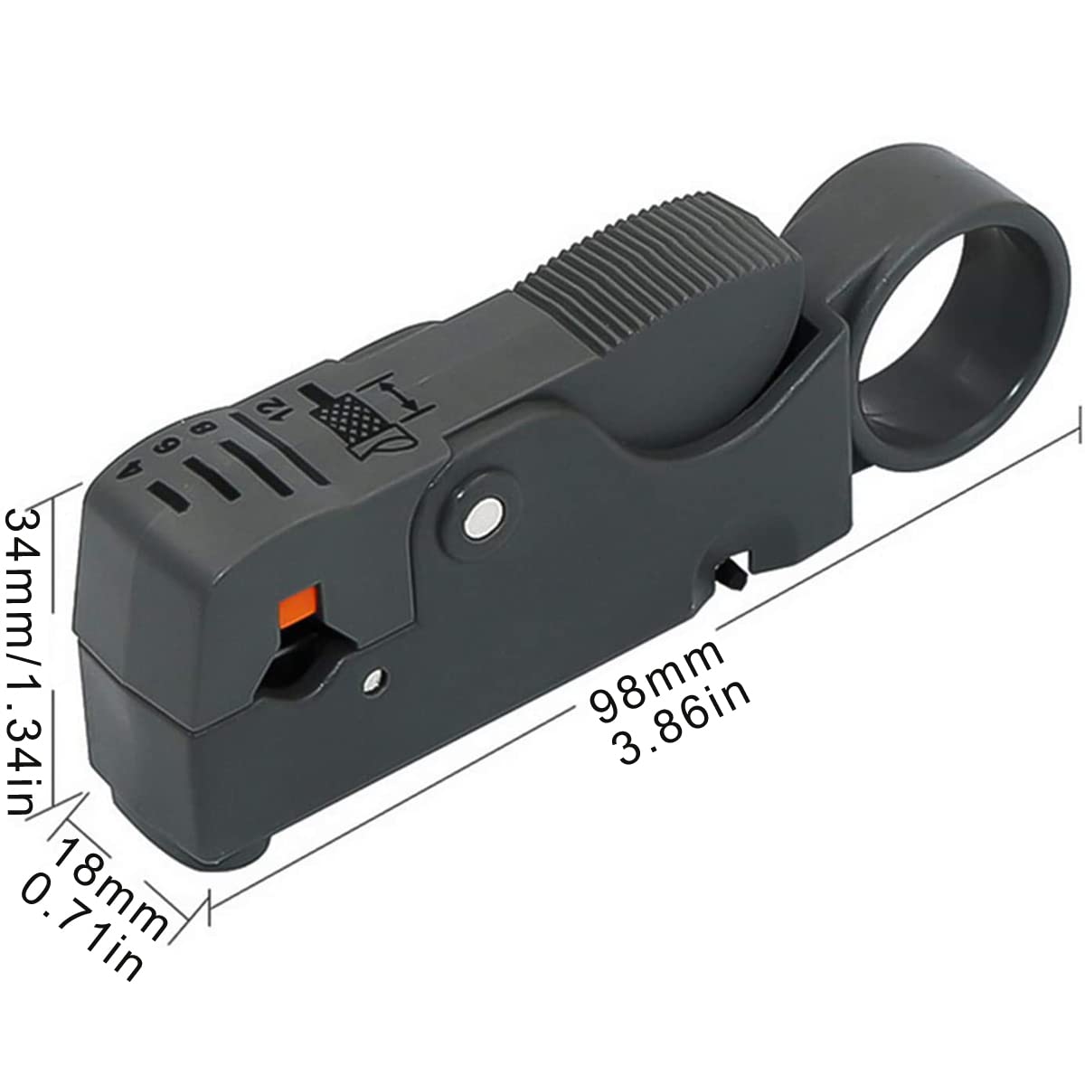 Greluma 1 Pz Utensile Spelafili Rotante Cavo Coassiale Spelafili Strumento Spelafili Coassiale per RG6, RG59/62 e RG58