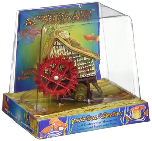 Image of Penn-Plax Aerating Action Ornament, Rice Mill - Spinning Wheel - Small