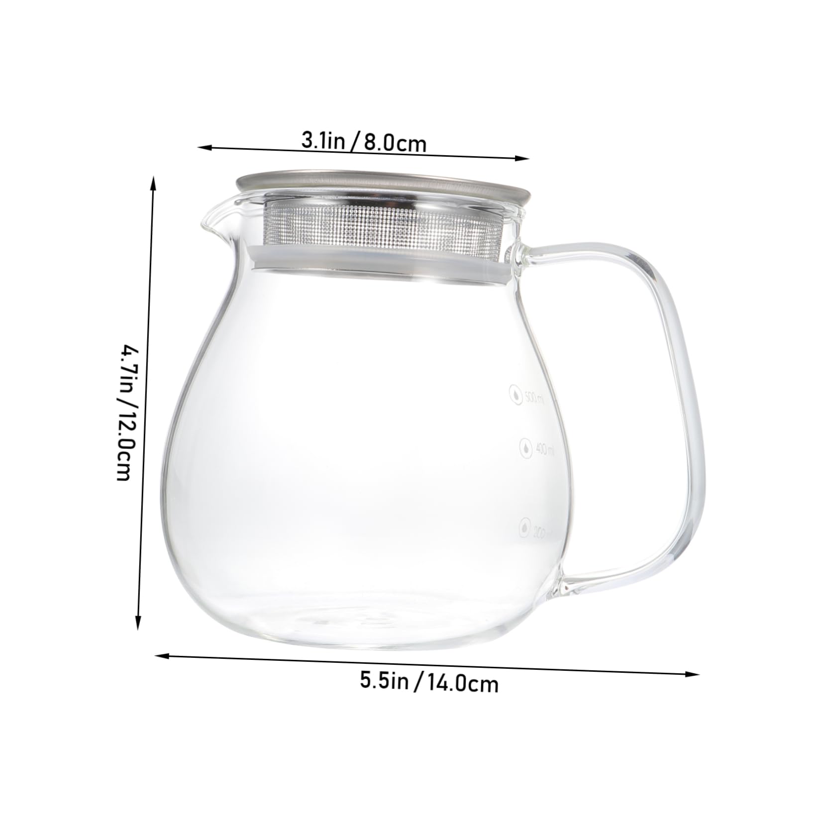 BEBEMOKO 1pc Coffee Maker Clear Container Coffee Mug with Lid Espresso Maker Espresso Machines Coffee Cups with Iced Tea Pitcher Vacuum Coffee Maker Espresso k Stainless Steel