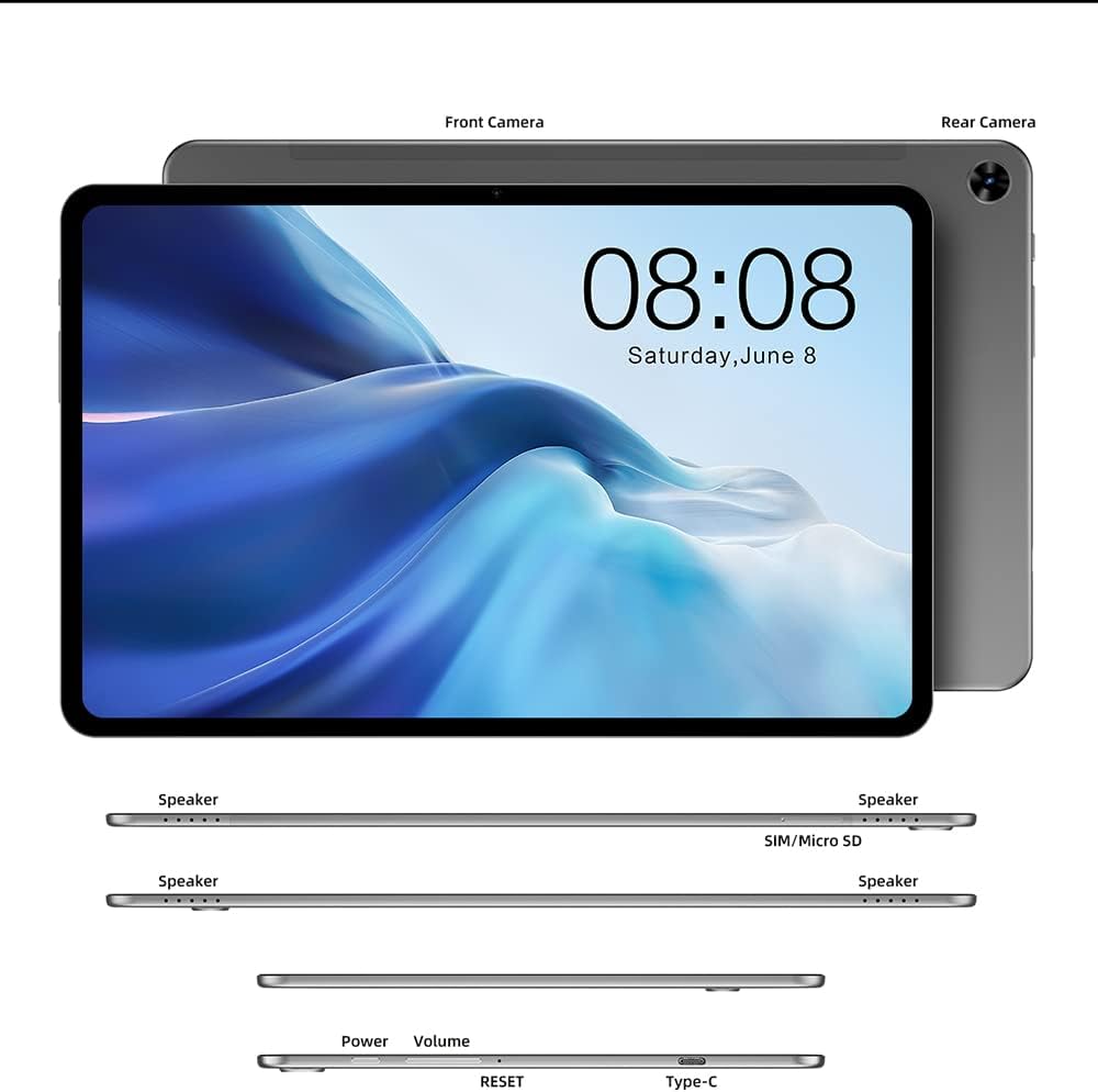 TECLAST 2K Tablet 11 Pollici T50, Android 12 Gaming Tablets, 16GB RAM+128GB ROM(TF 1TB), 4G LTE Dual SIM+5GWiFi, 2000x1200 IPS TDDI, T616 Octa-Core 2GHz CPU, 20MP Camera/BT5/Type-C/GPS/7500mAh-2024 TECLAST 2K Tablet 11 Pollici T50, Android 12 Gaming Tablets, 16GB RAM+128GB ROM(TF 1TB), 4G LTE Dual SIM+5GWiFi, 2000x1200 IPS TDDI, T616 Octa-Core 2GHz CPU, 20MP Camera/BT5/Type-C/GPS/7500mAh-2024