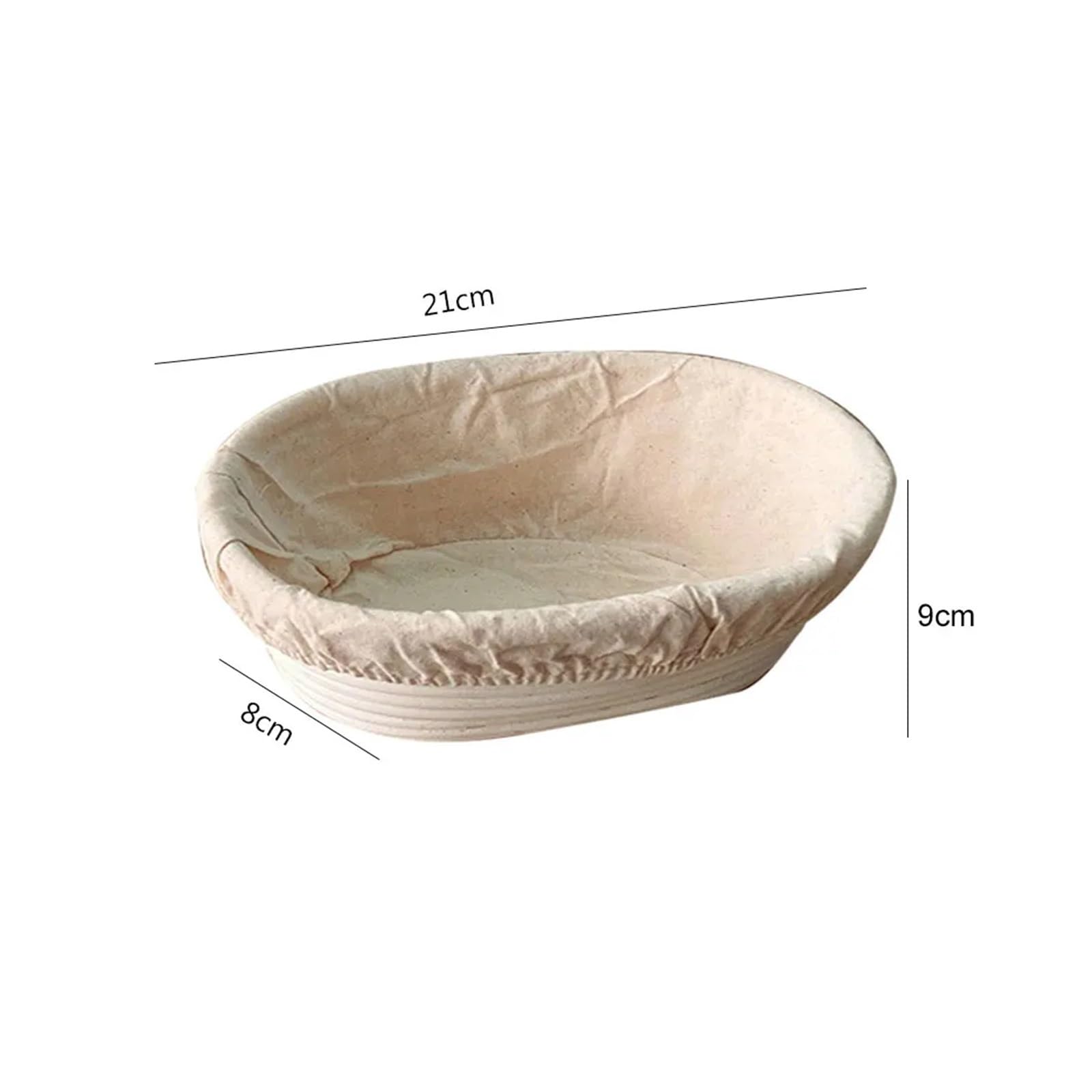Ovaler Gärkorb aus Rattan for Sauerteigbrot, Backutensilien(B(45cm))