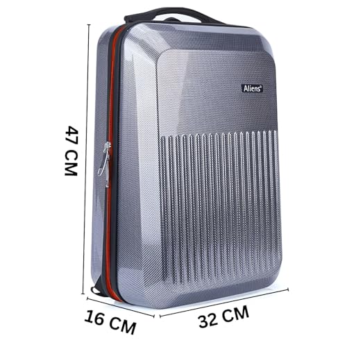 Image of Tukzer Hard Shell Laptop Travel Backpack Aliens Series-Polycarbonate Material with 7 Multi-utility Compartments for Laptops up to 15.6 inch,Tablets, ipad, smartphones,powerbank,HDD for Office & travel-RED