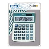 Diseño y funcionalidad Milan 40925BL - Calculadora de sobremesa, 12 dígitos