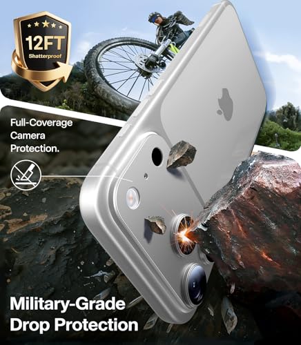 Image of TORRAS for iPhone 17 Pro Camera Lens Protector, [Metal Frame] with Military Grade 9H+ Tempered Glass, Full Coverage, Anti-Scratch, 12 FT Shatterproof, Case Friendly, One-Piece, Silver, 1 Pack