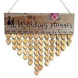 Seguimiento de la fecha: este tipo de calendario de cuenta regresiva de la boda de madera se puede usar para recordar fechas importantes para su familia y amigos que están hechos de madera natural y una cuerda de cáñamo robusta, lo que hace que la junta del calendario se vea más fuerte y más artística