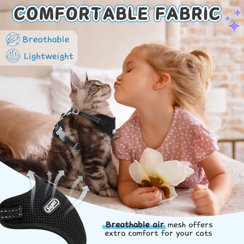 Supet-Cat-Harness-and-Leash-for-Walking-Escape-Proof-Adjustable-Harness-for-Cats-Easy-Control-Small-Cat-Harness-for-Medium-Large-Kitten-and-Dogs-S-Black