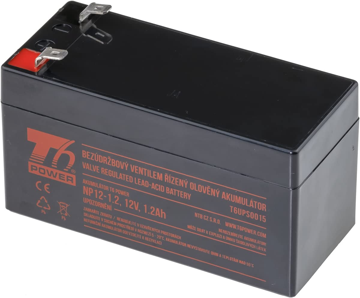 Accumulateur T6 Power NP12-1.2, 12V, 1,2Ah