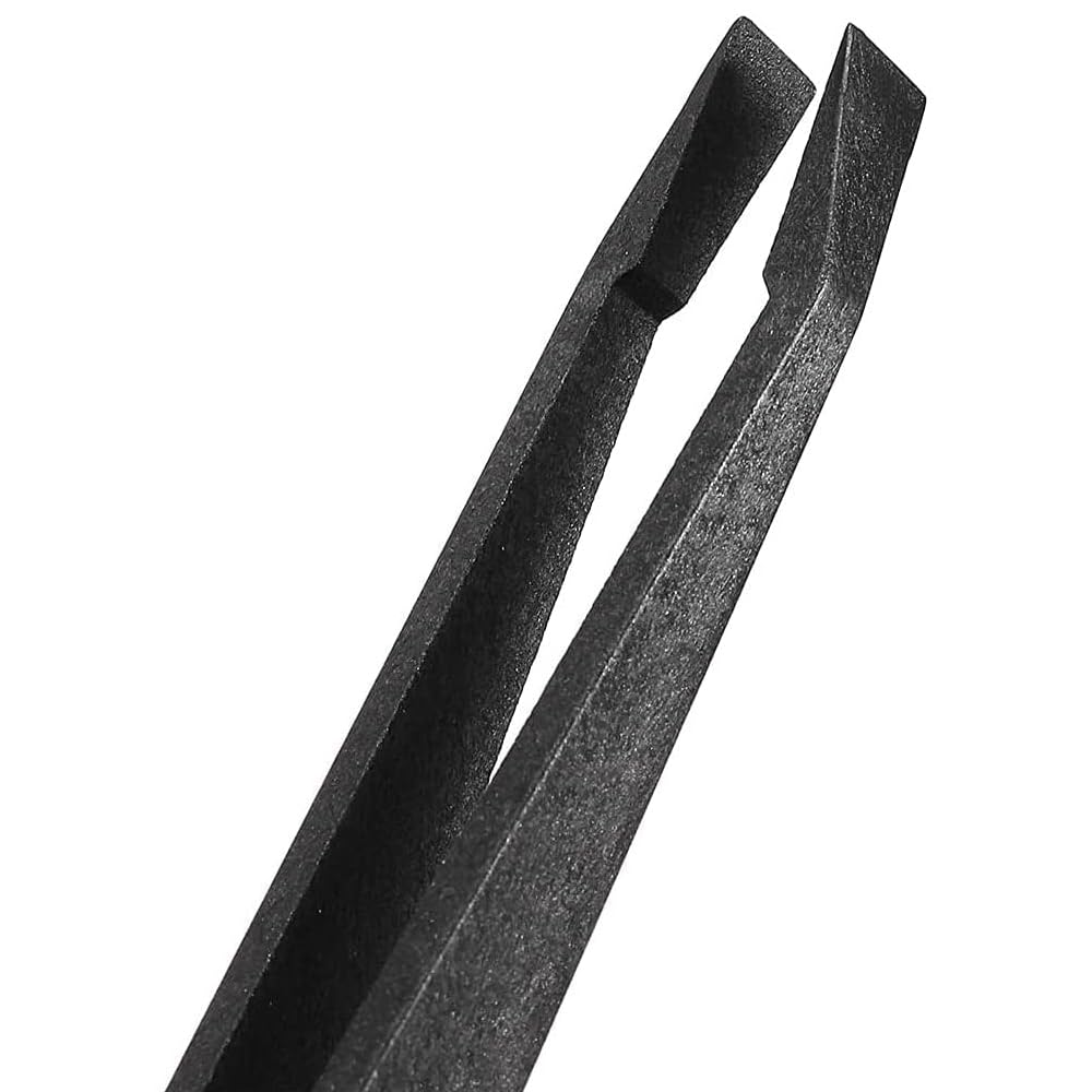 MMOBIEL pinzette di precisione in plastica anti-statica, punta piatta per elettronica, gioielleria, laboratorio, nero