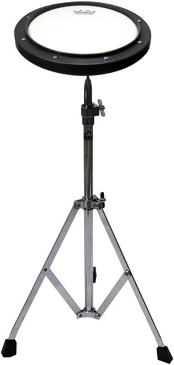 Remo RT-0010-ST 10" Gray Tunable Practice Pad with Ambassador Coated Drumhead and ST-1000-10 Stand
