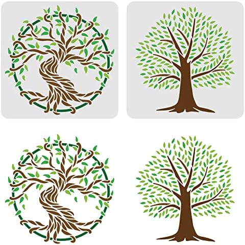 FINGERINSPIRE 12PCS/Set Bear Deer Eagle Rabbit Wolf Stencils, 30x30cm Tiger Elephant Claw Animal Stencils for Drawing, Wildlife Stencils for Painting on Wood Fabric Canvas Walls Stencil
