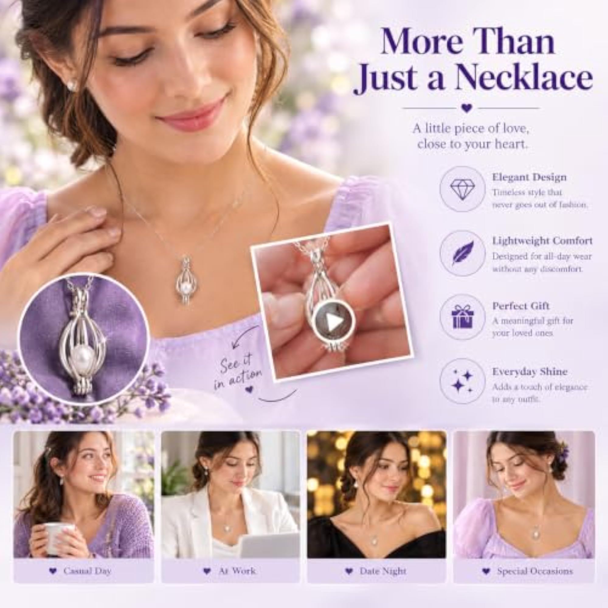 Wish Pearl DIY Necklace Kit with Cage Pendant