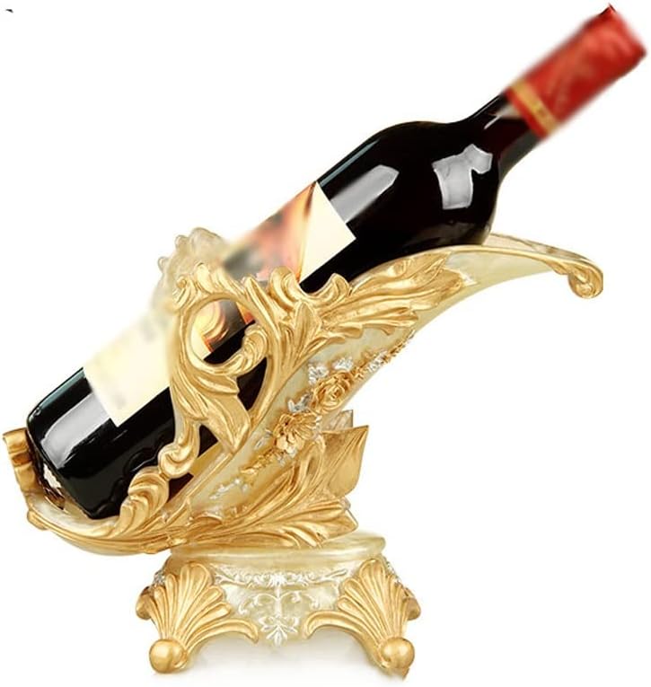 Wine Rack Decoration Wine Cabinet Decoration Resin European Style Oblique Empty Wine Bottle Rack Display Shelf (Color : Argento) (D)