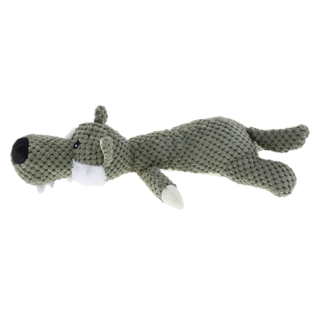 WOVEBIUS Funny Dog Toy Pet Puppy Chew Squeaker Squeaky Plush Sound Play Toy Wolf