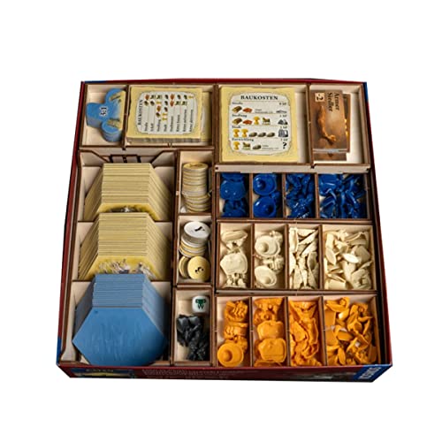 Laserox Sortiereinsatz Catan Organizer / Insert für Catan Spiel Box + Seefahrer Cover
