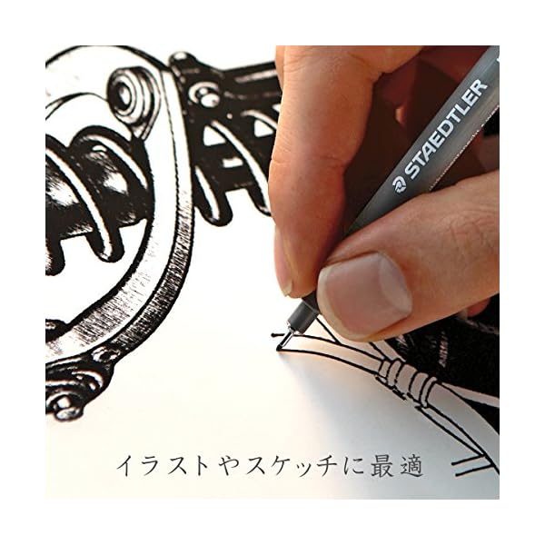 STAEDTLER 308 12-9 Pigmentliner, schwarz, StrichStärke: 1,2 mm – Bild 5
