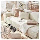 ✔【High QUALITY MATERIAL】Made from high-quality polyester fiber, which are soft and skin-friendly to make your sofa more comfortable and durable.Our furniture protector works greatly on both fabric and leather furniture. Mais la surface lisse du cuir peut nécessiter des ajustements supplémentaires