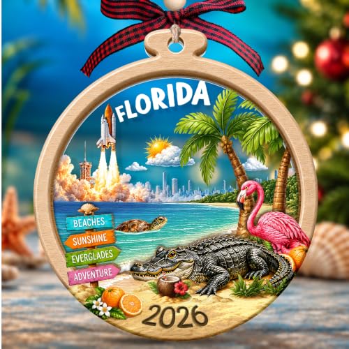 Florida Christmas Ornament, Florida Ornament, Palm Tree Christmas Ornaments