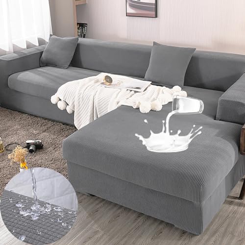 Housse canapé antidérapante imperméable extensible noire 2 places