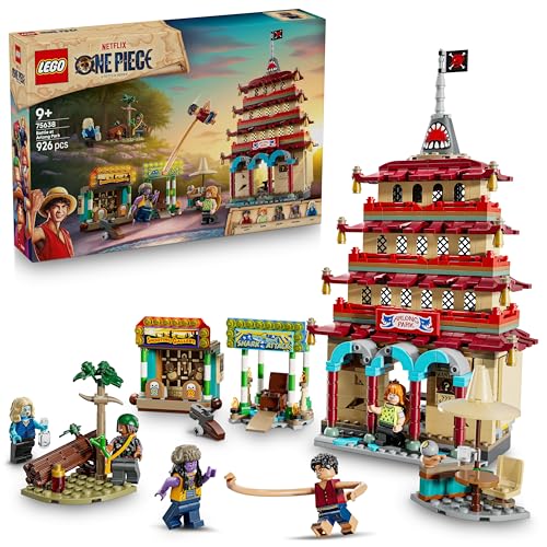 LEGO One Piece Batalla en Arlong Park - Juego Interactivo con 5 Minifiguras Inc. Luffy y Nami - Pagoda Que Se Derrumba - Regalo para Niños y Niñas de 9+ Años - Decoración Anime 75638