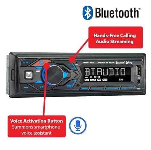 Dual Electronics Xdm17Bt Single Din Car Stereo | Push To Talk Assistant thumb #2