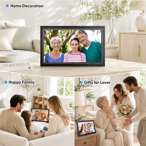 Digital Picture Frame 15.6 Inch Digital Photo Frame with 64GB Storage, 1920 * 1080 IPS FHD Touchscreen, WiFi Smart Frame Share Photos and Videos via AiMOR App, Gift for Parents, Birthday, Women - Image 8