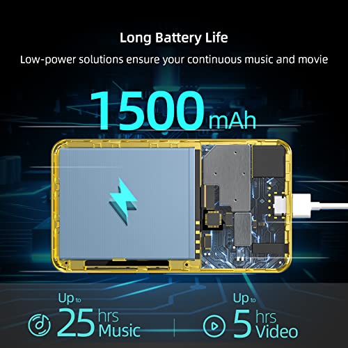 Image of MP3 Player with Bluetooth and WiFi,MP3 Player with Spotify,Spotify Kids,Audible,Pandora,Amazon Music,4 inch Music Player MP4 Up to 1TB(16GB,Gold Black)
