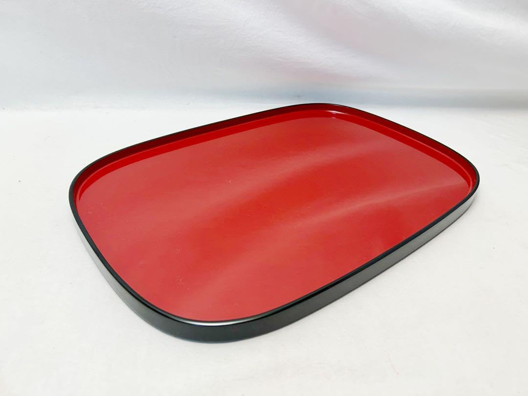 Amazon.co.jp: 茶道具 輪島塗 本堅地 小判形盆 膳 木製漆器 元箱