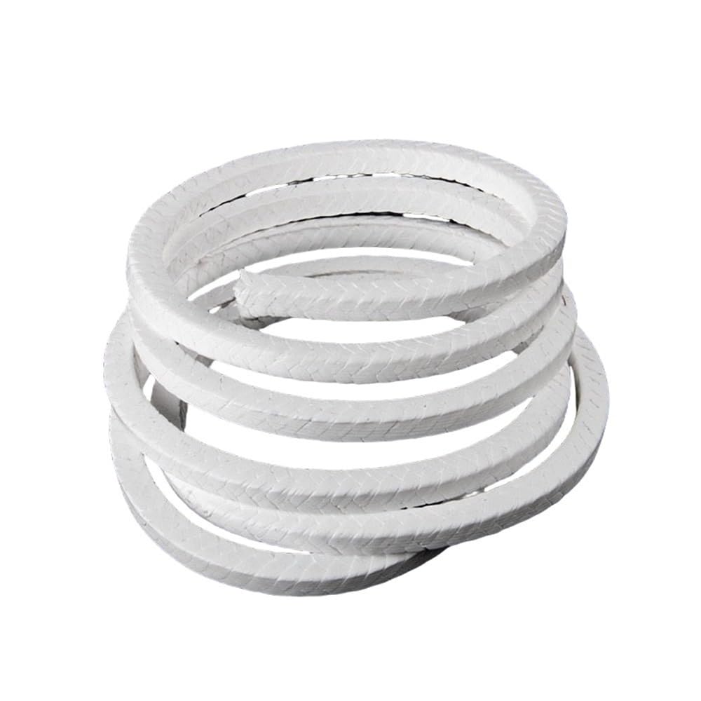 Corda in fibra di vetro per stufe, Guarnizione di compressione intrecciata in PTFE bianco, larghezza da 4 x mm a 20, lunghezza 1 M/2 M | 2MX20MMX20MM
