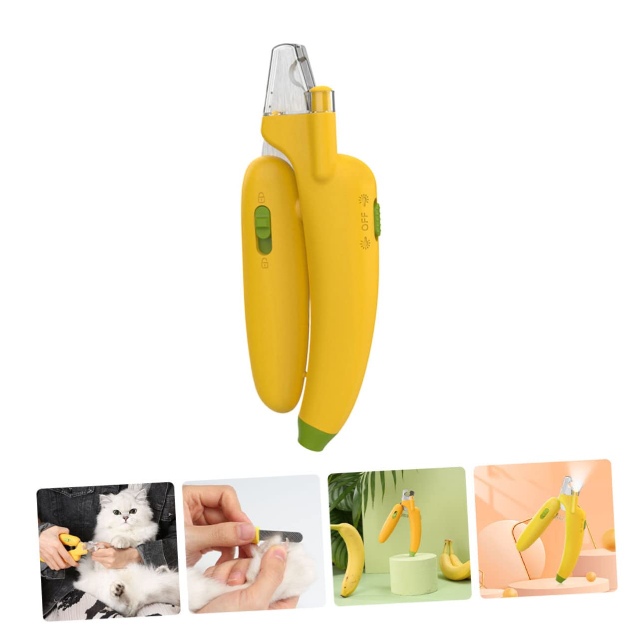 2pezzi Tagliaunghie per Facile Usare per e Domestici Design e Affilata per Tagli Precisi Giallo