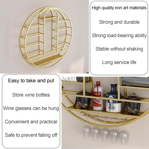 Organisateur de rangement rond pour bouteille et verre de bar