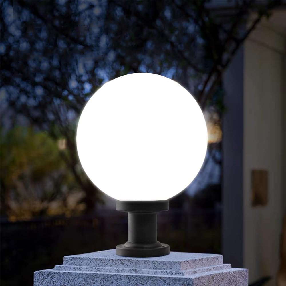 Mengjay Outdoor Light, Floor lamp in Antique Look, Plastic in Black, Acrylic panes, Rustic Retro Style Path Light, Waterproof IP65, for Outdoor Garden Balcony Terrace Path Decoration (25cm) โ image 1
